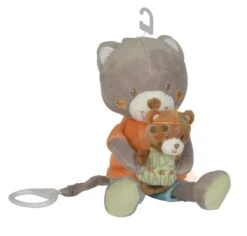 Tex Be Brave Boîte à Musique Chat Ours Orange Bleu Gris 30 Cm