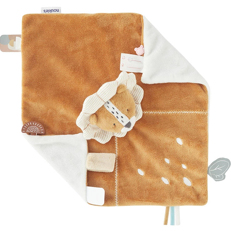 Baby'Nat - Pap'ours Peluche Avec Doudou Ours Blanc 25 Cm