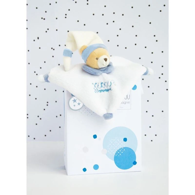 Doudou Et Compagnie - Mini Doudou Acidulé Ours Bleu Blanc 20 Cm
