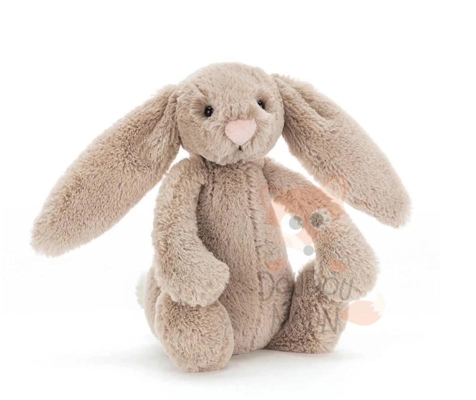 Jellycat Bashful Mini Peluche Lapin Beige 18 Cm