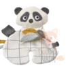 Kikadu Doudou Bio Attache Sucette Panda Blanc Gris Jaune