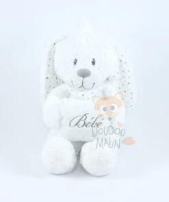 Pommette Boîte à Musique Lapin Blanc Coussin Bébé