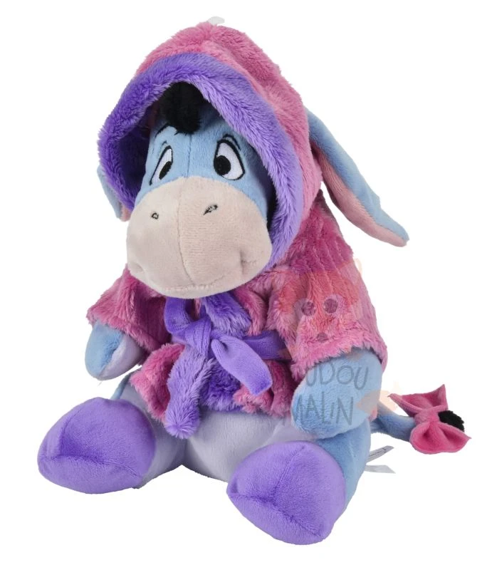 Disney Bourriquet L'âne Peluche Peignoir Violet Bleu 25 Cm