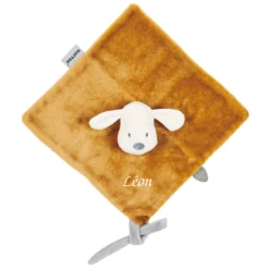 Nattou - Charlie Le Chien - Doudou Plat Marron Caramel 25 Cm