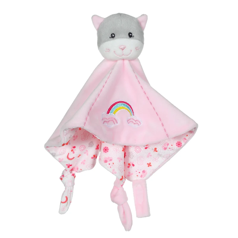 Gipsy Rainbow Doudou Plat Chat Rose Arc En Ciel 25 Cm