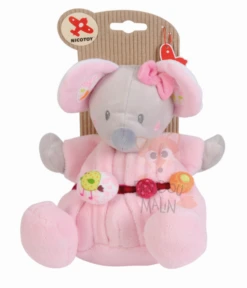 Nicotoy Chic Boîte à Musique Souris Rose Orange Vert Oiseau