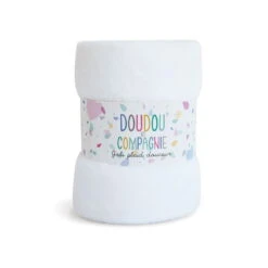 Doudou Et Compagnie - Couverture Blanche à Personnaliser 100 X 75 Cm