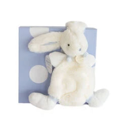 Doudou Et Compagnie - Lapin Bonbon Doudou Plat Bleu Blanc
