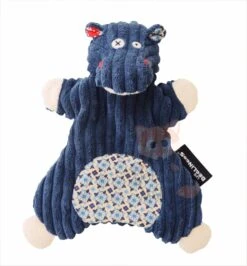 Les Déglingos Hippipos L'hippo Doudou Marionnette Bleu Blanc