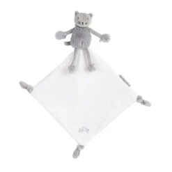 Pioupiou Et Merveilles - Les Doux Bidous - Oscar Le Chat Doudou Mouchoir Gris 35 Cm