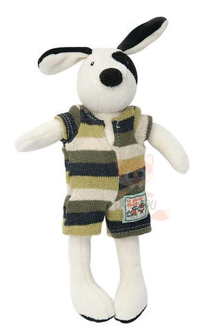 Moulin Roty La Grande Famille Julius Le Chien Mini Peluche Vert Noir