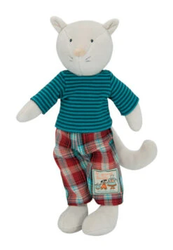 Moulin Roty La Grande Famille Mimosa Le Chat Peluche Bleu 30 Cm