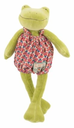 Moulin Roty La Grande Famille Perlette La Grenouille Mini Peluche Vert 20 Cm