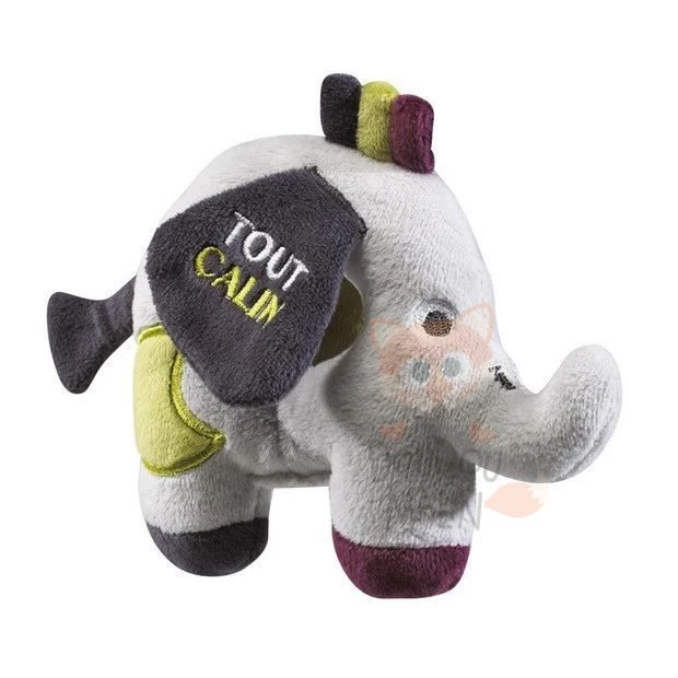 Sauthon Collection India Hochet éléphant Gris Vert Violet Tout Doux