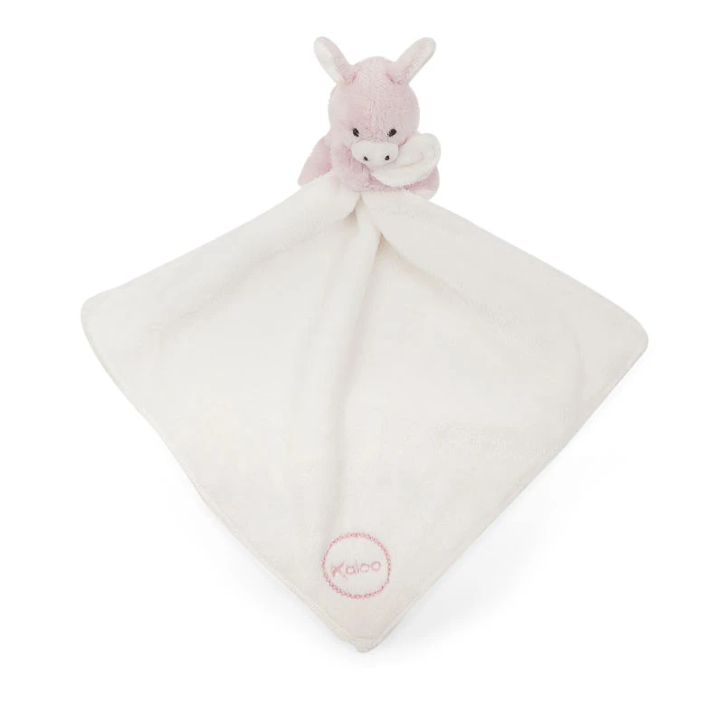 Kaloo - Les Amis Babies - Doudou Mouchoir âne Rose Blanc – Image 2