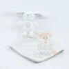 Nicotoy Doudou Lapin Blanc Gris Fais Dodo Mon Petit Lapin