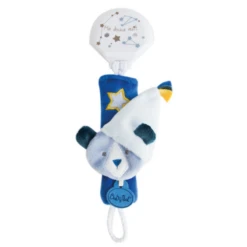 Baby'Nat - Les Comètes Attache-sucette Ours Bleu