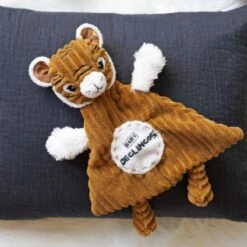 Les Déglingos Spéculos Le Tigre Doudou Plat Marron 25 Cm