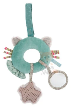 Moulin Roty Les Pachats Hochet Anneau D'éveil Chat Vert étoile