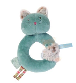 Moulin Roty Collection Les Pachats Hochet Chat Vert