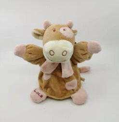 Noukie's - Lola La Vache - Marionnette Beige Rose 25 Cm
