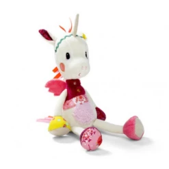 Lilliputiens Louise La Licorne Peluche Câline Rose Blanc