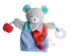 Doudou Et Compagnie Magic Marionnette Ours Bleu Rouge