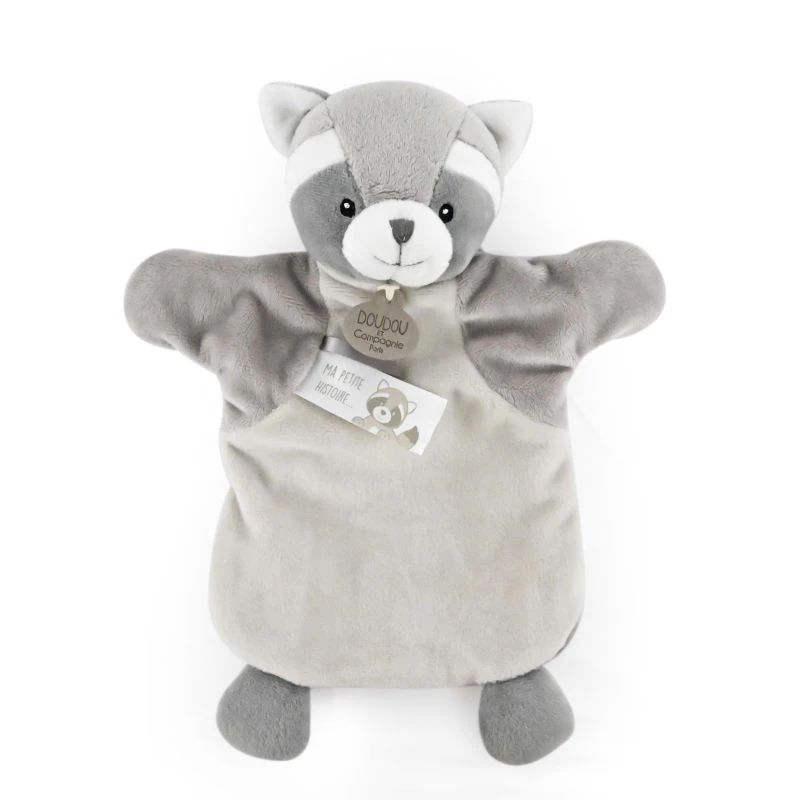 Doudou Et Compagnie - Marionnette Raton-laveur Gris 25 Cm – Image 2