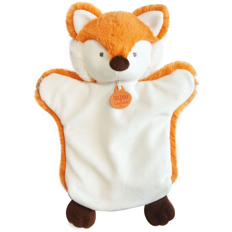 Doudou Et Compagnie - Marionnette Renard Orange 25 Cm