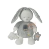 Max & Sax Peluche D'éveil Ours Déguisé En Lapin Gris Blanc