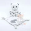 Simba Toys - Doudou Mouchoir Ours Polaire Blanc Gris 30 Cm