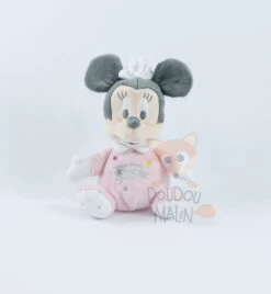 Disney Minnie La Souris Mini Peluche Rose Blanc Mouton
