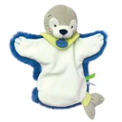 Baby'Nat - Neskimos Marionnette Phoque Bleu Blanc