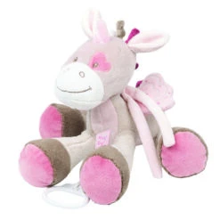 Nattou Nina Jade Et Lili Boîte à Musique Peluche Licorne 30 Cm