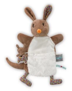 Kaloo Nopnop Doudou Marionnette Kangourou Blanc Marron
