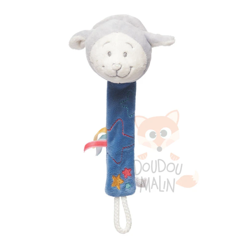 Noukie's Guss & Victor Attache-sucette Mouton Gris Bleu