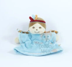 Noukie's Kaya & Pinto Noa L'indienne Marionnette Bleu Papillon