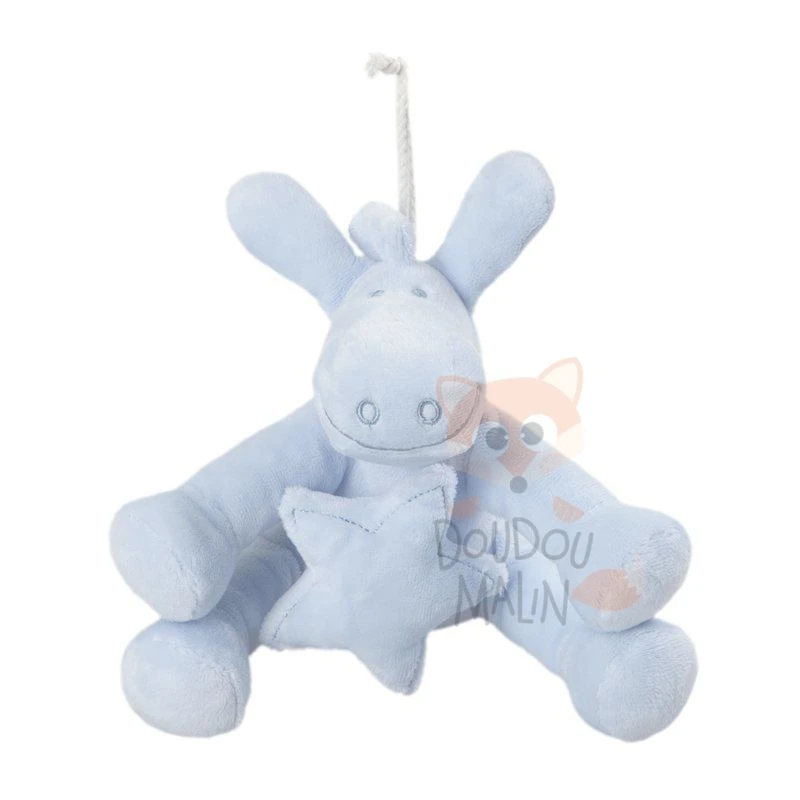 Noukie's Mix & Match Boîte à Musique Paco âne Bleu Cocon