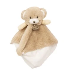 Baby'Nat - Pap'ours Doudou Plat Ours Miel Beige 25 Cm