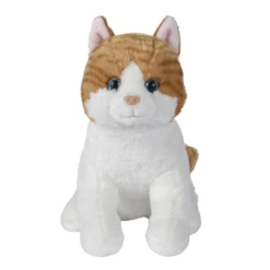Nicotoy - Peluche Chat Réaliste Roux Et Blanc 30 Cm