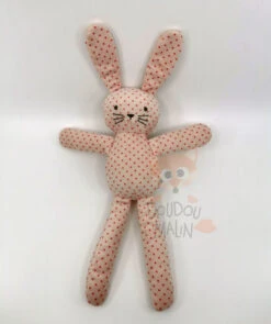 Bout'chou - Doudou Peluche Lapin Rose étoile 30 Cm