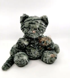 Jellycat - Peluche Tumbletuft Chat Tigré Gris Assis 25 Cm