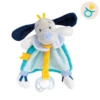 Baby'Nat - Pépin Le Chien - Doudou Attache-sucette Bleu 20 Cm