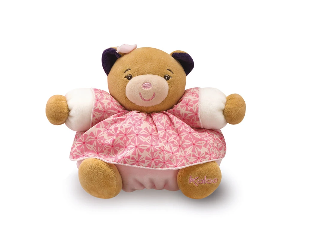 Kaloo Petite Rose Peluche Ours Rose Violet Fleur