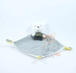 Mots D'enfants Doudou Plat Ours Mon Copain Blanc Gris Jaune