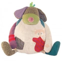 Moulin Roty Les Jolis Pas Beaux Range Pyjama Chien Beige Rouge