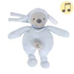 Nattou Sam Et Toby Mini Musical Mouton Bleu 20 Cm