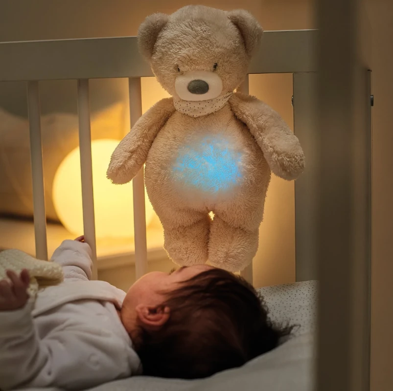 Nattou - Sleepy Peluche Veilleuse Ours Beige Vanille 30 Cm