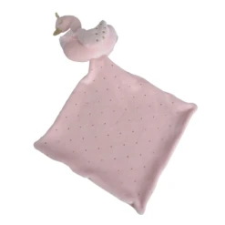 Nicotoy Spandex Doudou Plat Cygne Rose 25 Cm