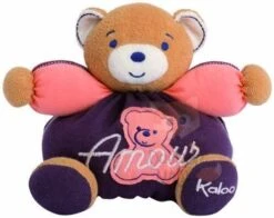 Kaloo Sweet Life Peluche Ours Orange Violet Amour